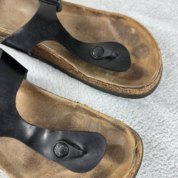 Birkenstock Gizeh Black Leather Thong Sandals Women’s Size 4- EU - Picture 4 of 12